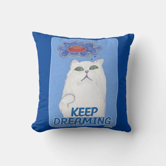 Coussin Illustration adorable Dreaming Sweet Cat (Recto)