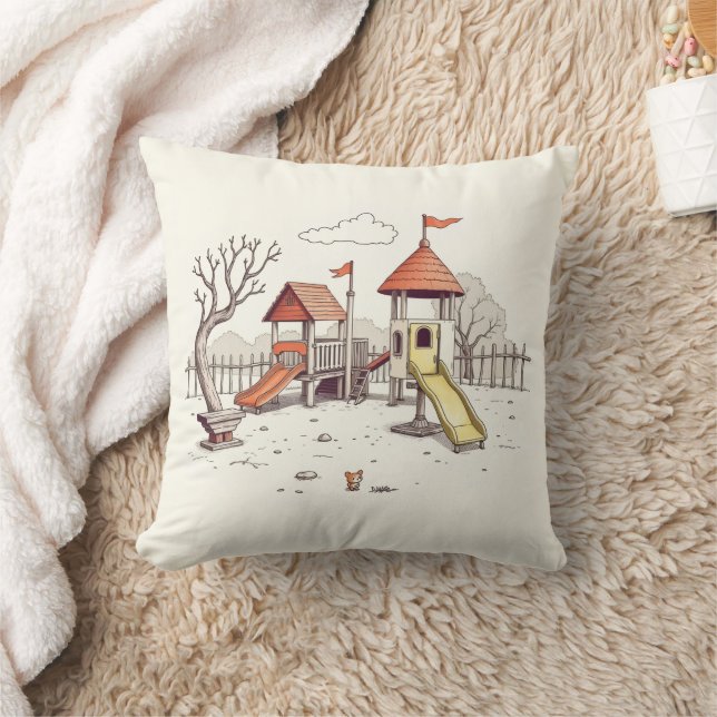 Coussin Illustration - aire de jeux (Couverture)