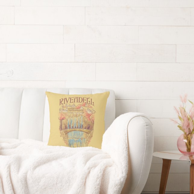 Coussin Illustration aquarelle de la Communauté de RIVENDE (Canapé)