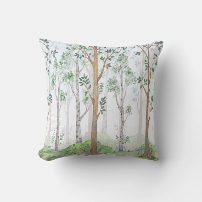 Coussin Illustration aquarelle-Forêt de fées. Enfants i (Recto)