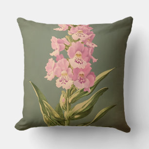 Coussin Illustration botanique de fleurs Design floral élé
