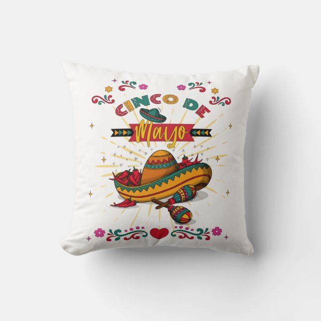Coussin Illustration Cinco De Mayo, 2/2 (Recto)