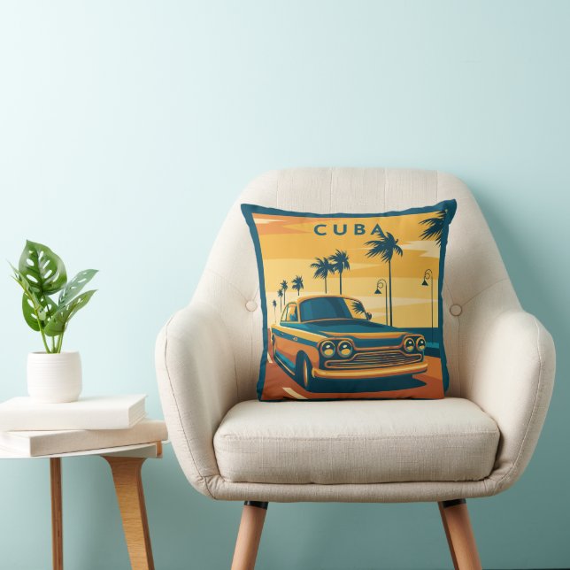 Coussin Illustration Cuba (Chaise)