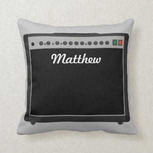 Coussin Illustration d'amplificateur personnalisé pour mus