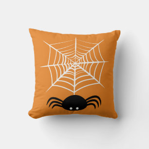 Coussin Illustration d'araignée d'Halloween effrayante