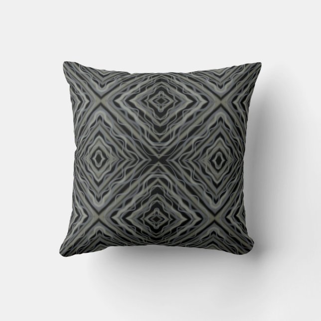 Coussin Illustration d'art abstrait moderne au rythme puls (Verso)