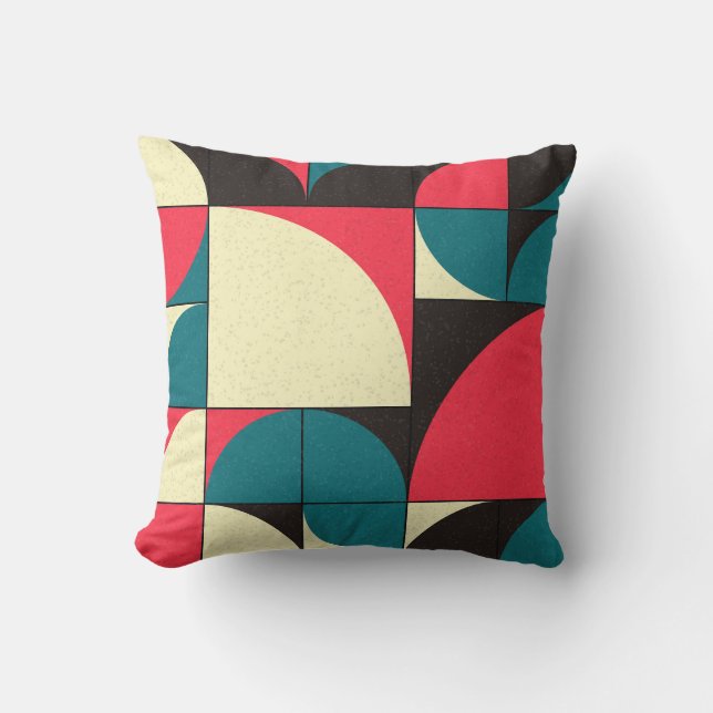Coussin Illustration d'art computationnel géométrique abst (Recto)