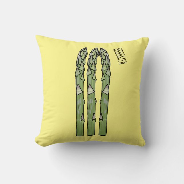 Coussin Illustration d'Asparagus (Recto)