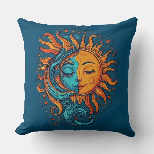Coussin illustration Day Lady Sun (Recto)