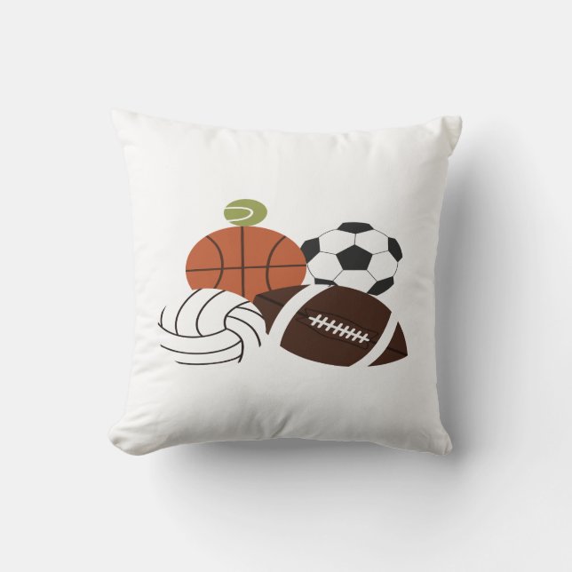 Coussin illustration de balle de sport (Recto)