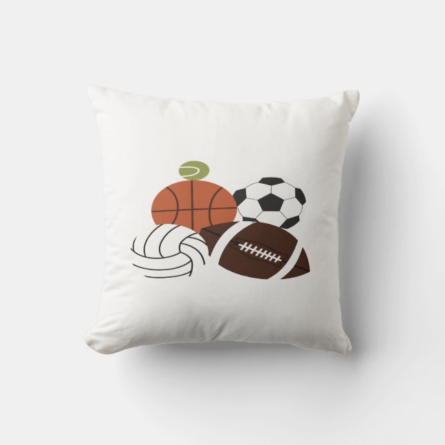 Coussin illustration de balle de sport (Recto)