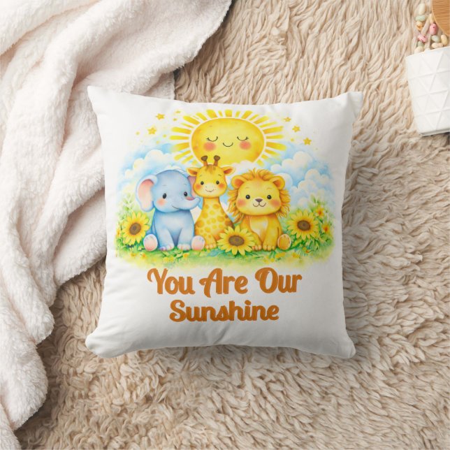 Coussin Illustration de bébés animaux de safari mignons so (Couverture)