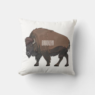 Coussin Illustration de bison