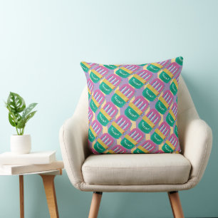 Coussin Illustration de Boîte de Sardines Rétro pour Décor
