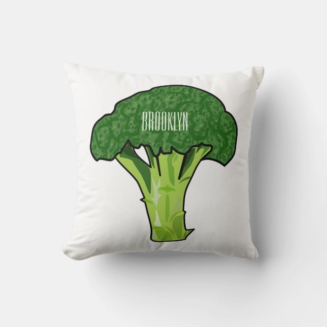 Coussin Illustration de Broccoli (Recto)