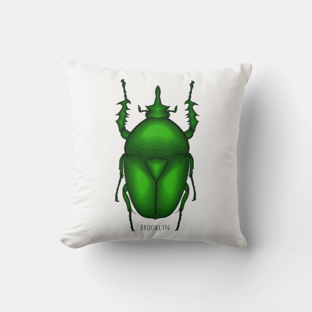 Coussin Illustration de bug Mecynorhina torquata (Recto)