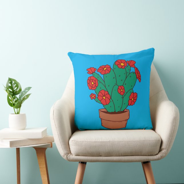 Coussin Illustration de cactus  (Chaise)