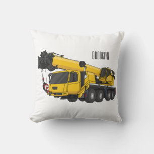 Coussin Illustration de camion de grue
