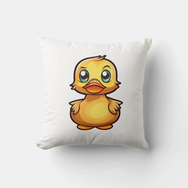 Coussin Illustration de canard de dessin (Recto)