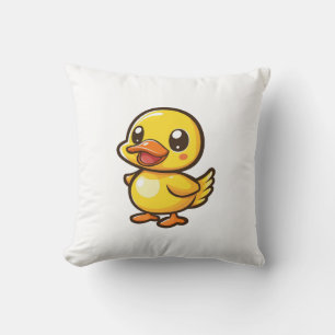 Coussin Illustration de canard de dessin animé