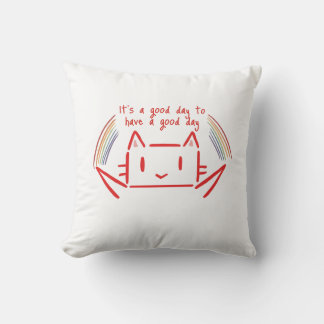 Coussin Illustration de chat minimaliste mignonne