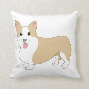 Coussin Illustration de chien de corgi de Gallois