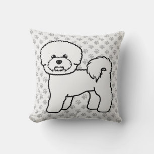 Coussin Illustration de chien de dessin animé mignon Bicho