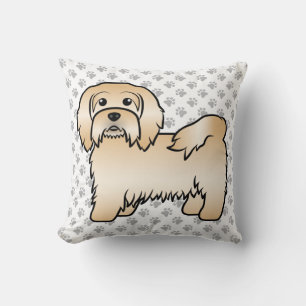 Coussin Illustration de chien de dessin animé mignon Havan