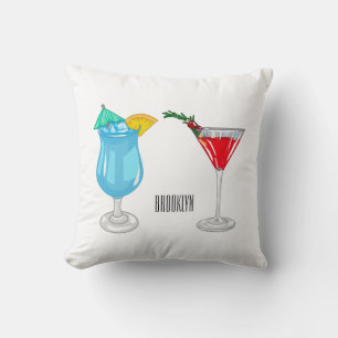 Coussin Illustration de cocktail