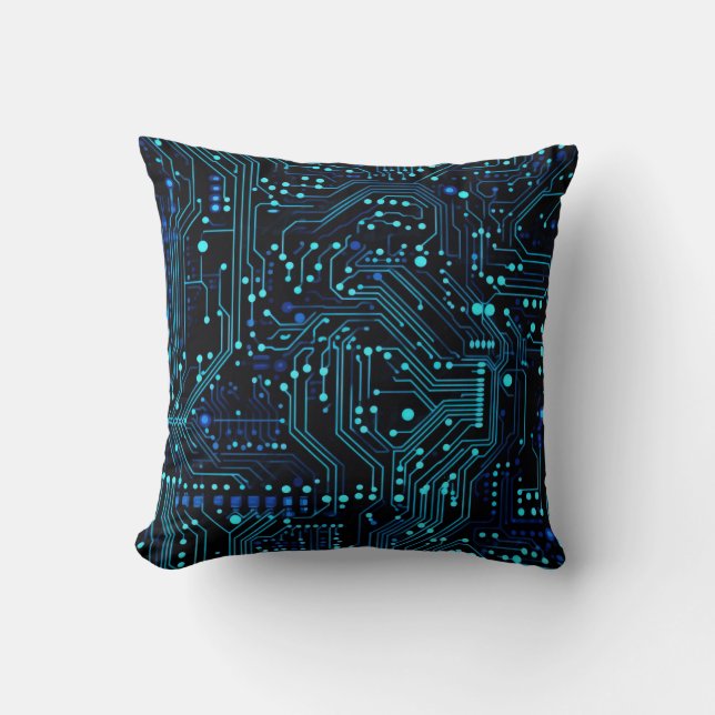 Coussin Illustration de conception de carte de circuit Cus (Recto)