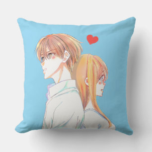 Coussin Illustration de couple d'anime mignon amour