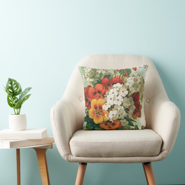 Coussin Illustration de couverture du catalogue de graines (Chaise)
