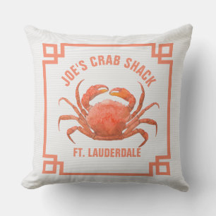 Coussin Illustration de crabe orange moderne