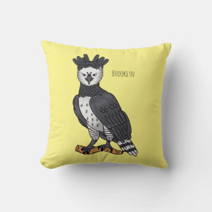 Coussin Illustration de dessin animé d'aigle harpie