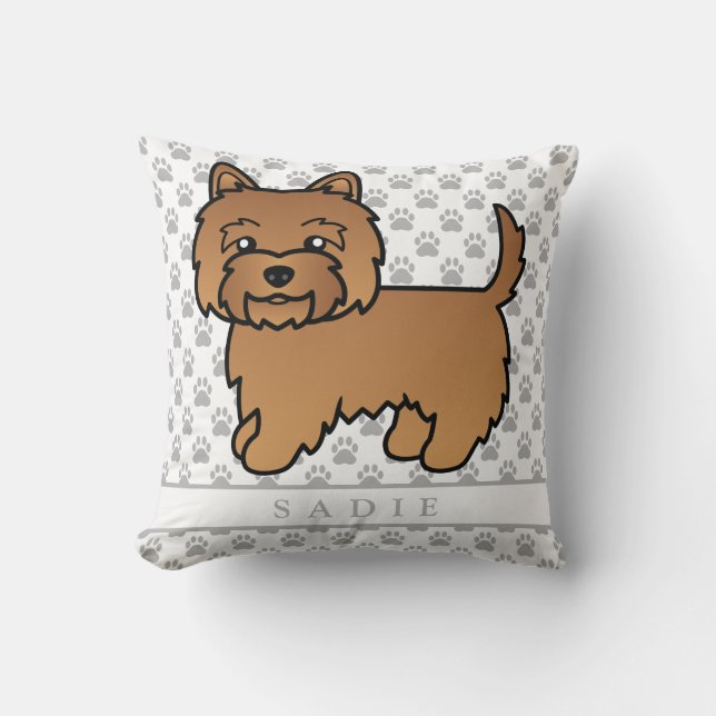 Coussin Illustration de dessin animé de chien Terrier Cair (Recto)