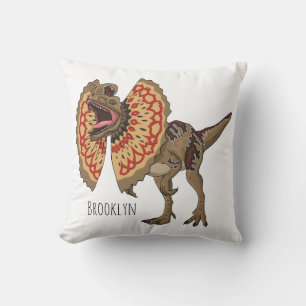 Coussin illustration de dessin animé de Dilophosaurus