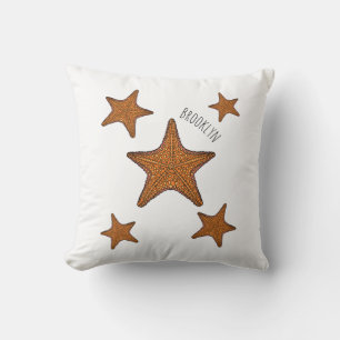 Coussin Illustration de dessin animé d'étoile de mer