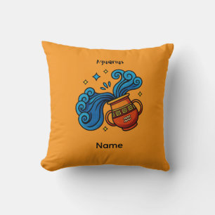 Coussin Illustration de dessin animé du signe zodiacal Ver