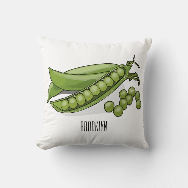 Coussin Illustration de dessin de pois (Recto)