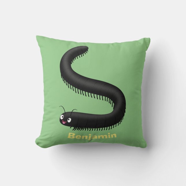 Coussin Illustration de dessin mignon millipede (Recto)