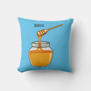Coussin Illustration de dessin sur le miel