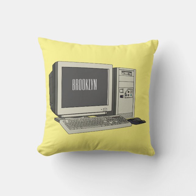 Coussin Illustration de dessin sur ordinateur (Recto)