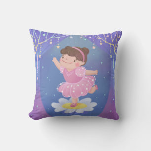 Coussin Illustration de fantaisie du rêve d'une ballerine