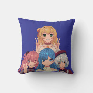 Coussin Illustration de filles anime mignonnes
