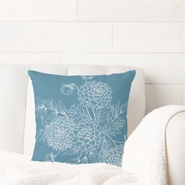 Coussin Illustration de fleur délicate (Créateur téléchargé)
