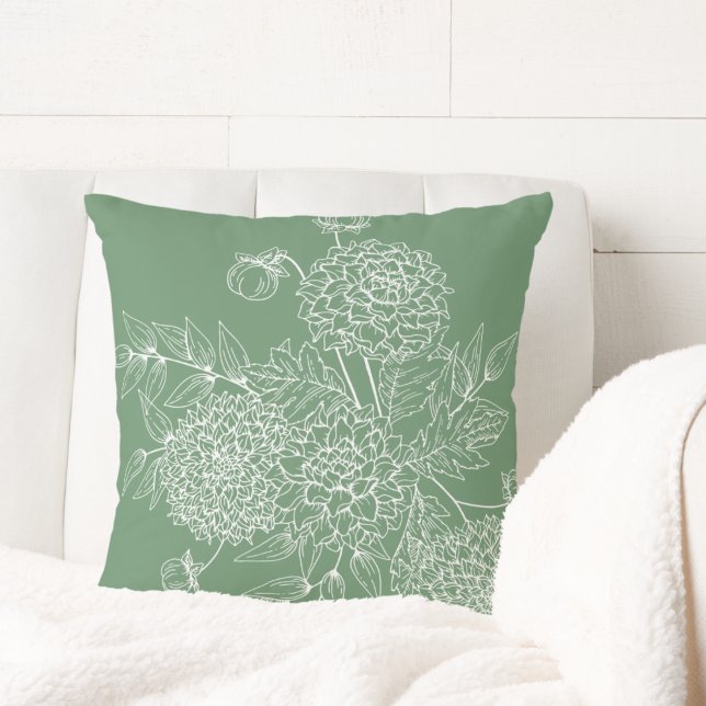 Coussin Illustration de fleur délicate (Créateur téléchargé)