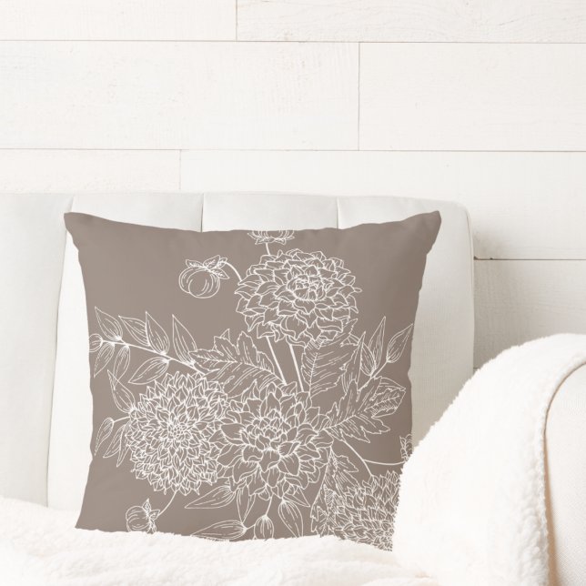 Coussin Illustration de fleur délicate (Créateur téléchargé)