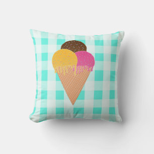 Coussin Illustration de glace colorée
