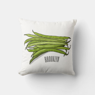 Coussin Illustration de haricots verts