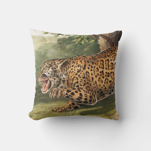 Coussin Illustration de Jaguar (Felis onca) (Recto)